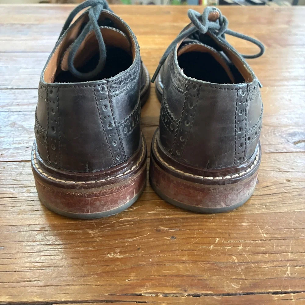 Cole Haan Wingtip Oxford Men 7.5 M Gray Brown Old Money Office Academia Preppy